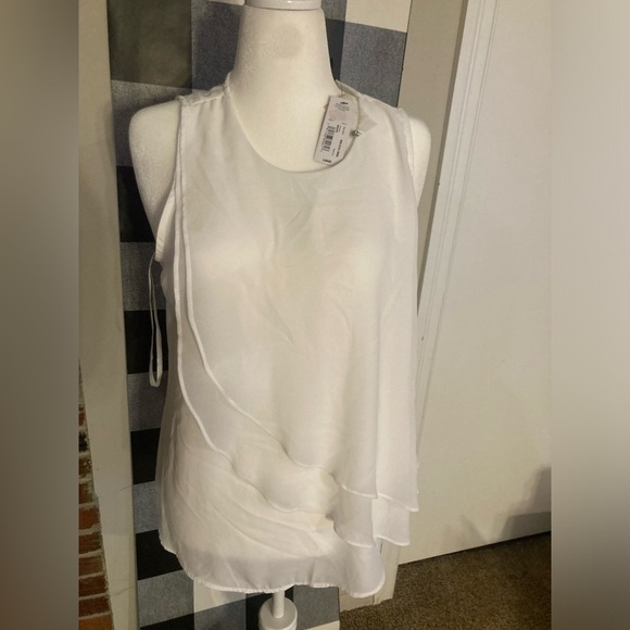 Worthington White Layered Tank Top NWT - Picture 1 of 11